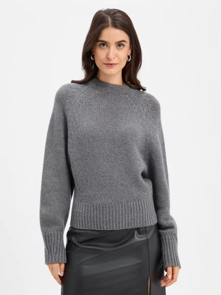 Sweter w kroju regular fit z domieszką wełny i kaszmiru model Kusi' Joop! szary