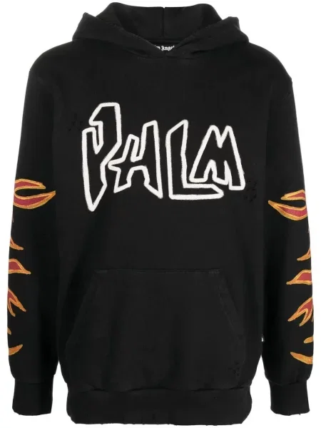 Hanorac cu glugă Palm Angels cu imagine negru