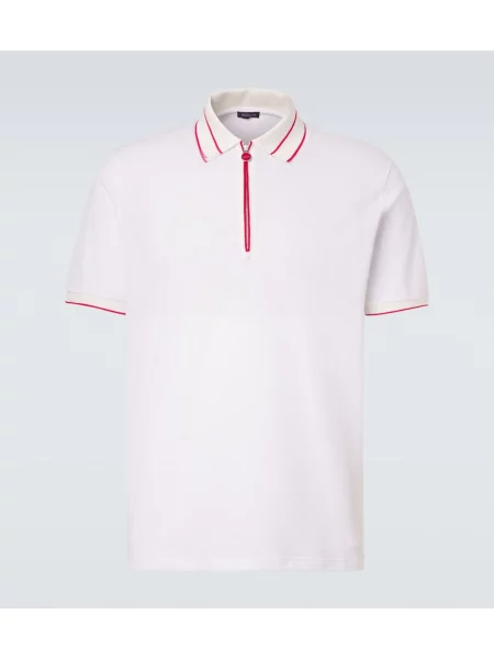 Tricou polo Kiton alb