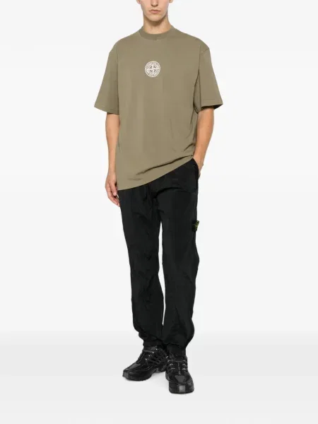 Scurt tricou Stone Island cu imagine verde