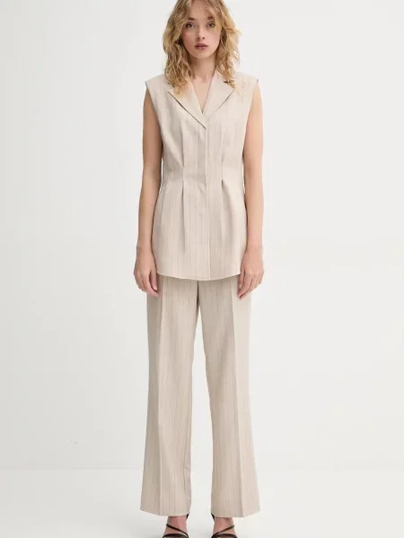 Bruuns Bazaar kamizelka jednorzędowa beżowy