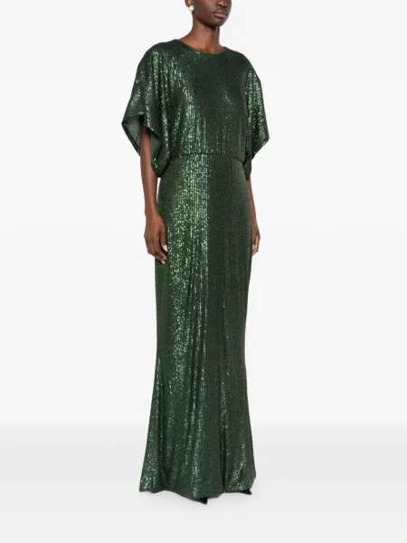 Rochie maxi Norma Kamali de costum verde