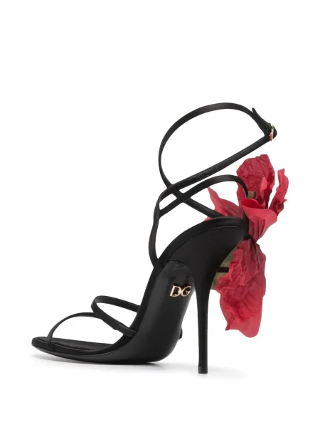 Sandale Dolce & Gabbana s cvjetnim printom crna