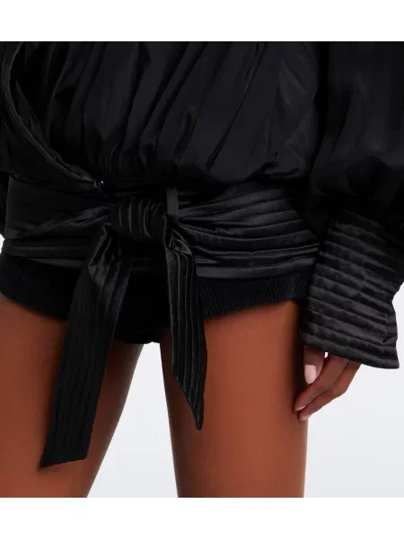 Geacă Isabel Marant de mătase drapată negru