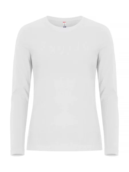 Clique Premium Fashion-T L/S – koszulka z długim rękawem – White biała