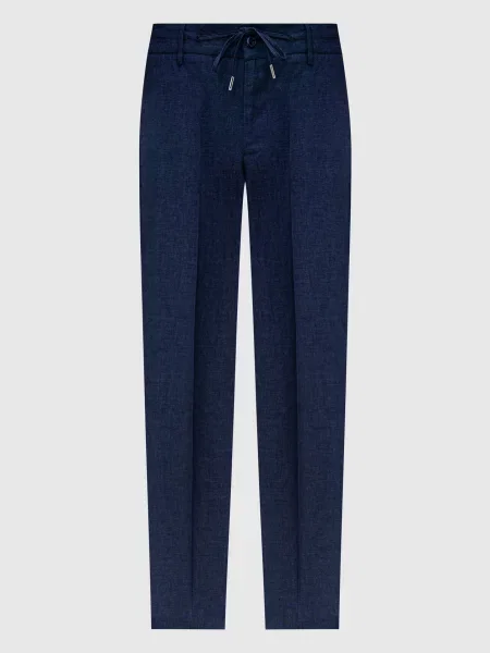 Штани з льону Bertolo Cashmere сині