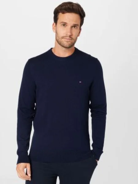 TOMMY HILFIGER Pulover albastru marin roșu alb