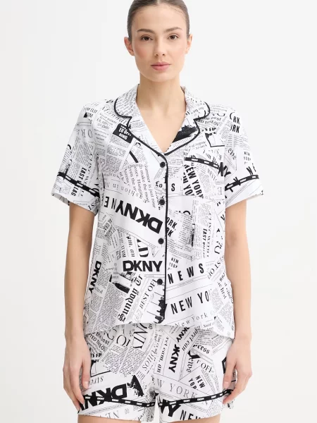 DKNY piżama dwuczęściowa biała