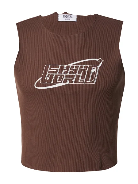 SHYX Tricou Angely maro / gri alb