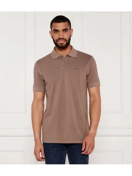 BOSS Pólóing Prime Barna Regular Fit narancsszínű