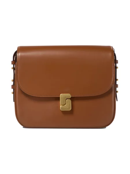Torebka crossbody Soeur skórzana brązowa