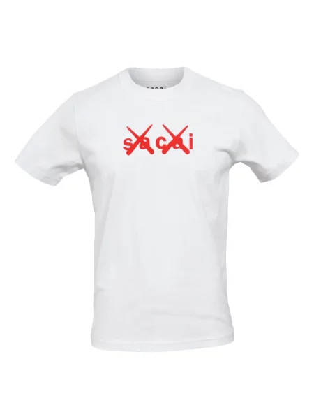 Tricou Sacai cu imagine alb