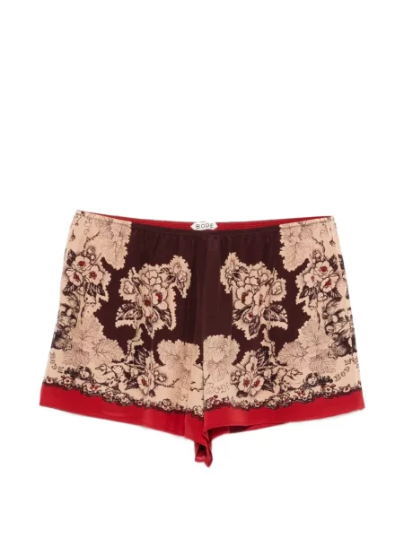 Pantaloni scurți Bode cu model floral roșu