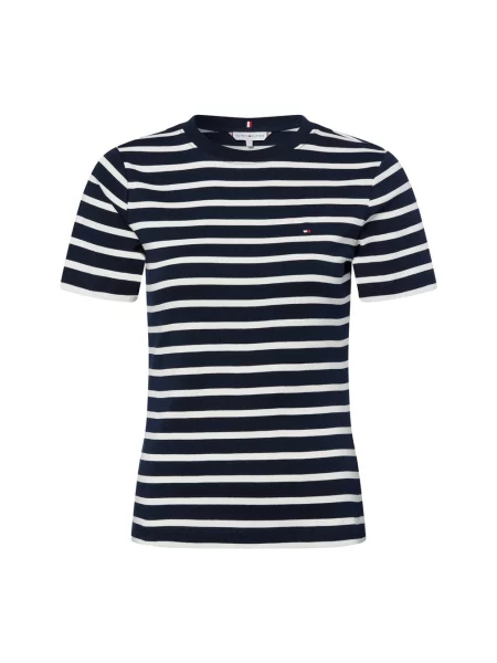 Tommy Hilfiger Koszulka Kobiety niebieski|biały w S biała
