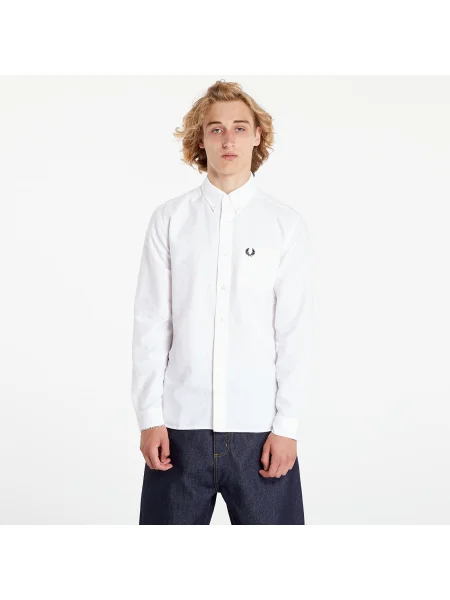 Keprová košile Fred Perry bílá