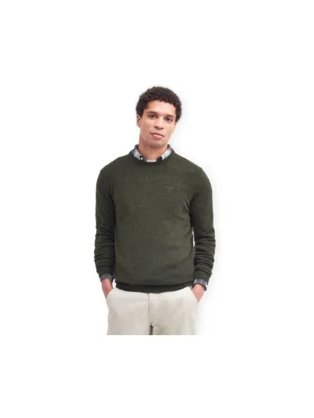Pulover Barbour cu decolteu rotund verde