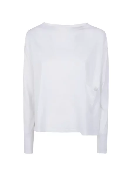 Tricou Ma'ry'ya drapate lung alb