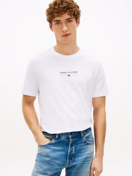Tommy Hilfiger Koszulka Brand Love Mężczyźni S biały