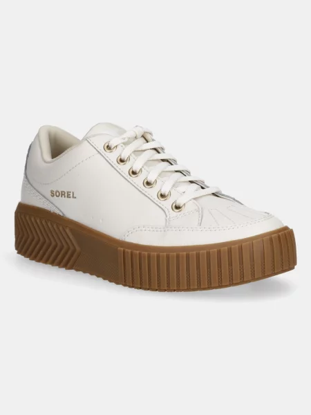 Кожени маратонки Sorel ONA AVE LOW SNEAKER бежово