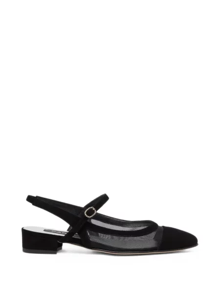 Pantofi cu toc Carel Paris plasă slingback negru