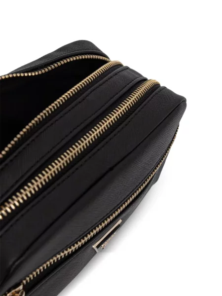 Kézitáska Guess autogrammal fekete
