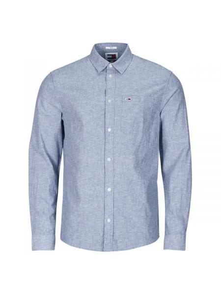 Ľanová džínsová košeľa Tommy Jeans