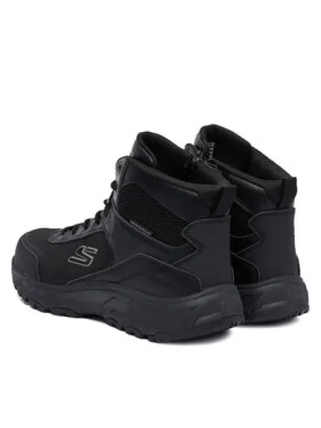 SKECHERS Šnurovacie čižmy HILLCREST čierna
