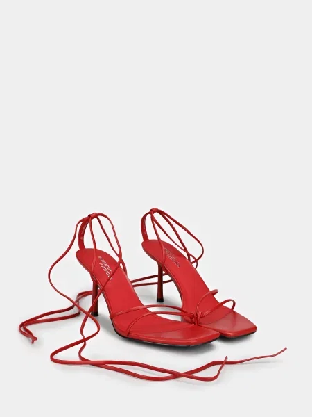 Кожаные босоножки Intertop X Kvitkova красные
