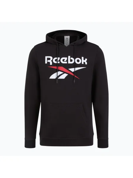 Pánska mikina s kapucňou Reebok Identity Big Logo FT black/white/vector red biela