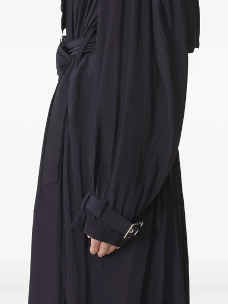 Плисиран тренчкот Lanvin черно