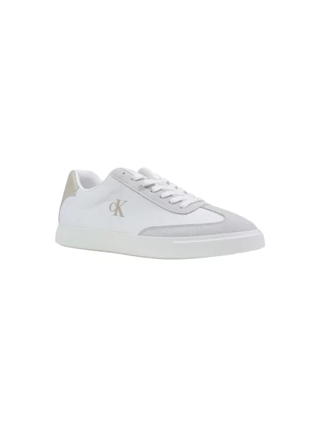 Pantofi Calvin Klein Jeans din piele alb