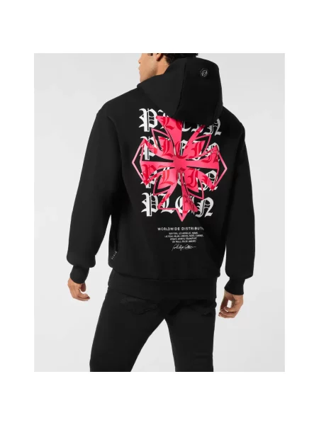 Bluza z kapturem Philipp Plein z kapturem czarna
