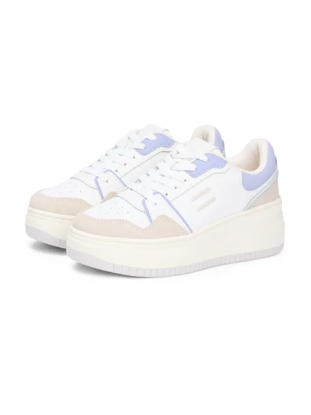 Tommy Jeans Sneaker low bej / ecru / mov lavandă alb
