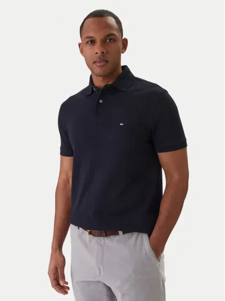 Tommy Hilfiger koszulka polo Mężczyźni jednolity S niebieski