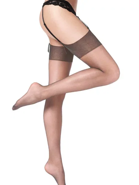 Женские однотонные чулки 20 den коричневі