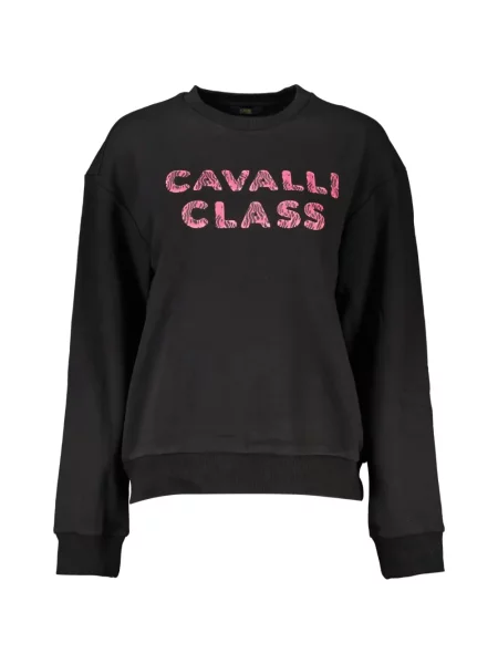 Pulover Cavalli Class cu imagine negru