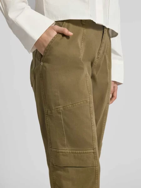 Spodnie cargo o kroju straight fit z mieszanki bawełny model ‘Ruby Mac