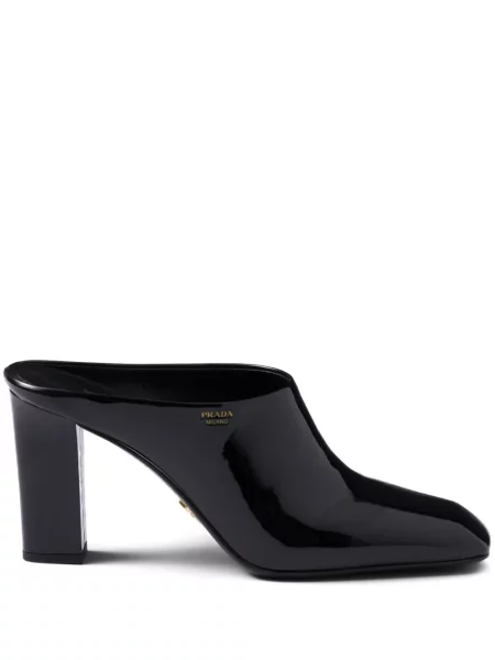 Papuci tip mules Prada din piele negru