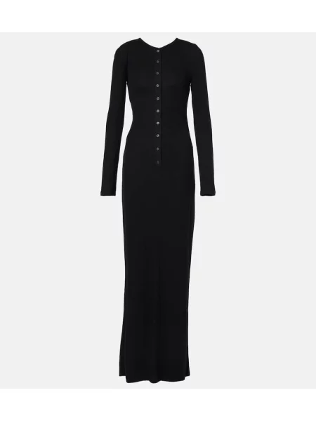 Rochie maxi Acne Studios tricotate de costum negru
