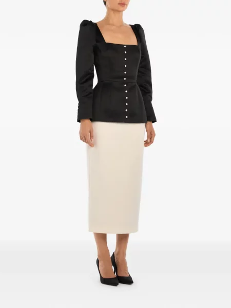Top Post Meridiem din satin negru