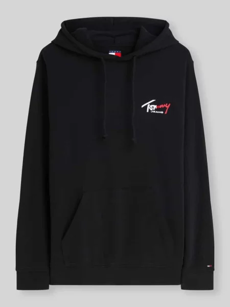 Bluza o kroju relaxed fit z czystej bawełny Tommy Jeans czarna
