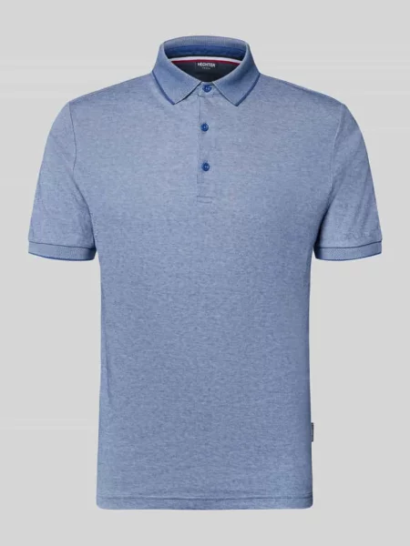 Koszulka polo o kroju slim fit z detalem z logo Hechter Paris niebieskie
