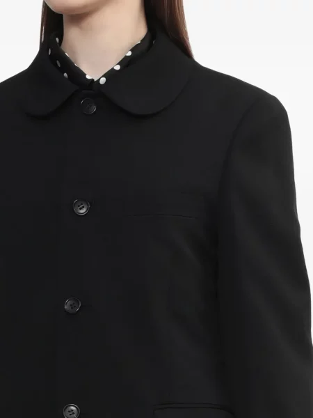 Cu peplum palton Black Comme Des Garçons negru