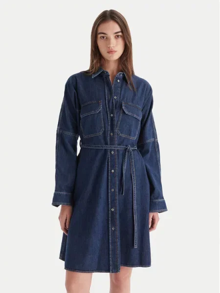 Weekend Max Mara Sukienka jeansowa Balenio granatowy