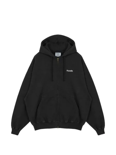 Hanorac cu glugă Vetements cu broderie negru