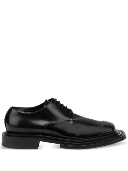 Pantofi derby Moschino cu șireturi din piele negru
