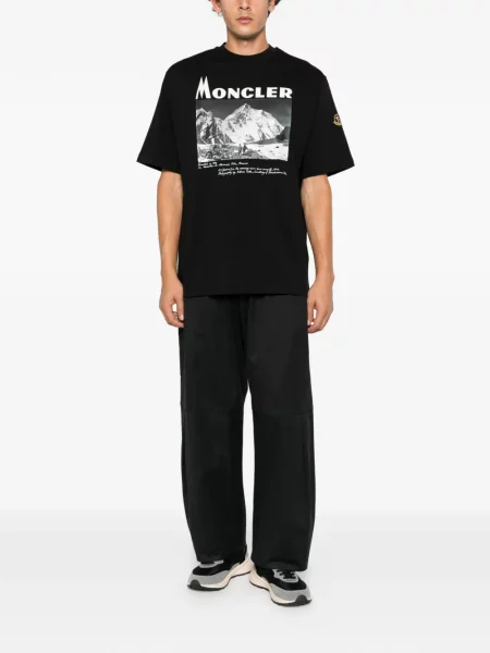 Tricou Moncler cu imagine negru