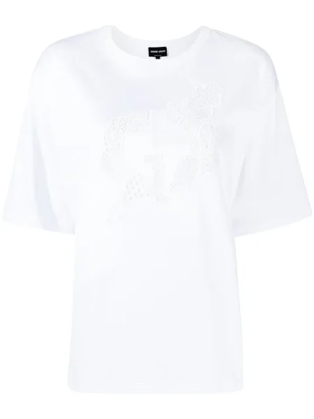 Tricou Giorgio Armani cu imagine alb
