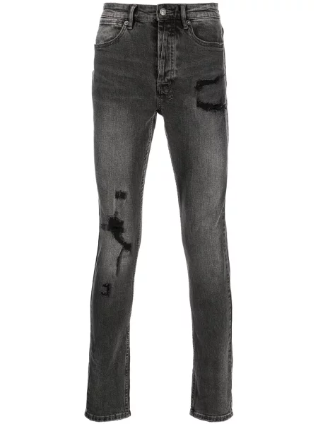 Blugi skinny Ksubi zdrențuiți skinny fit negru