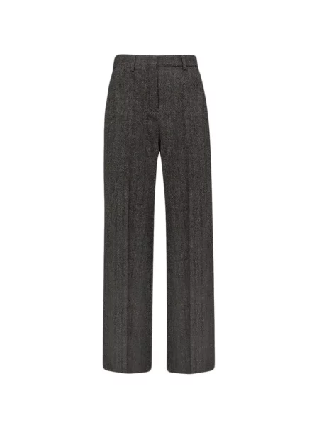 Pantaloni Lorena Antoniazzi cu model herringbone gri